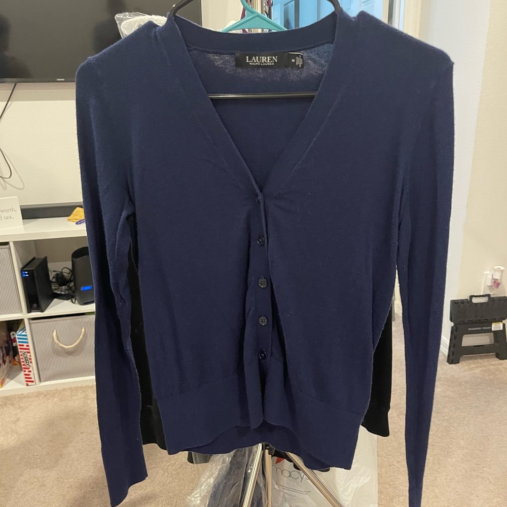 Navy blue polo cardigan
